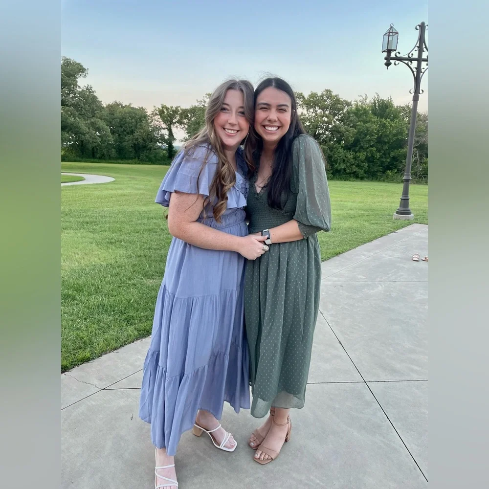 BLUE RUFFLE DRESS - Picture 4 of 4